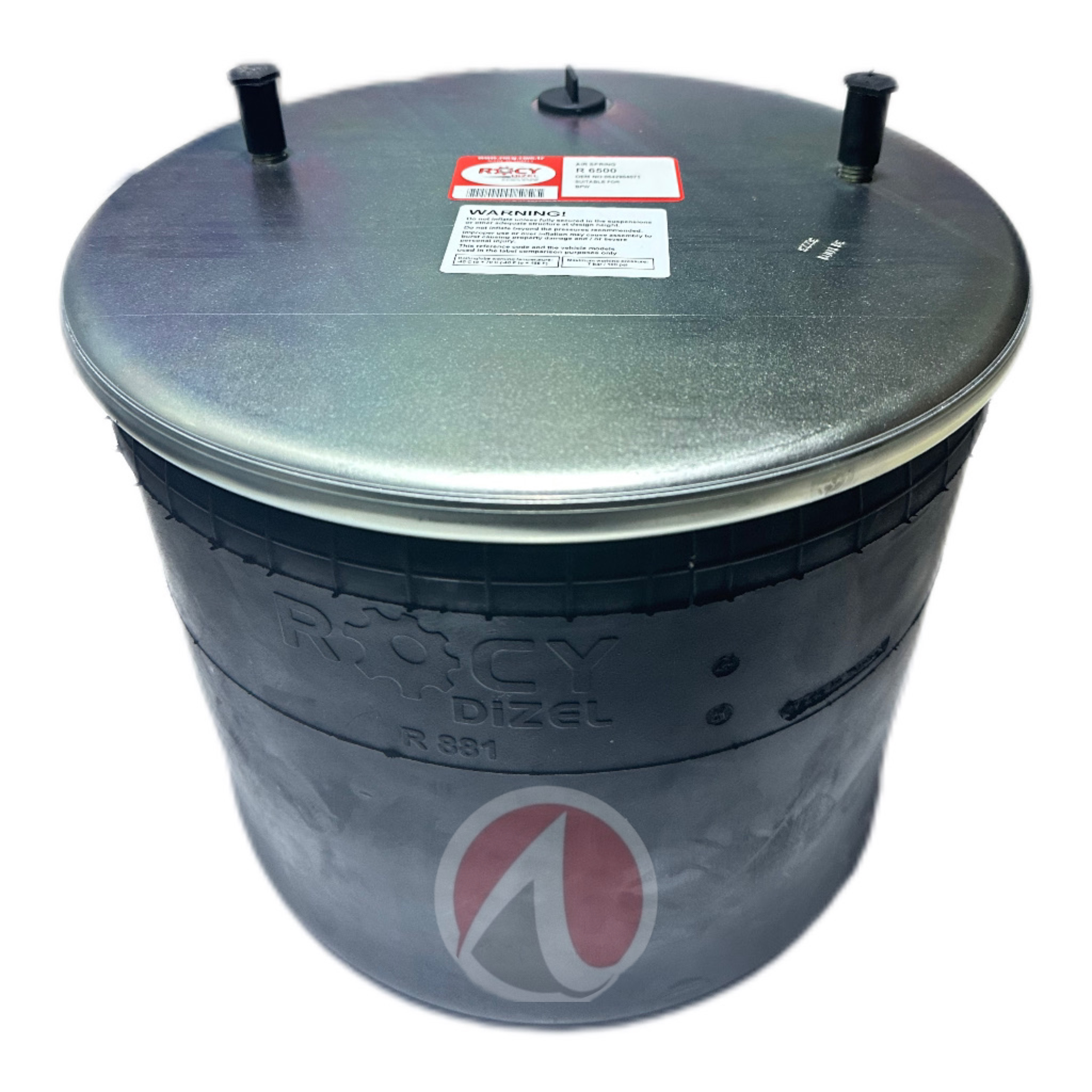 Air spring, with steel piston and 2 bolt R 881